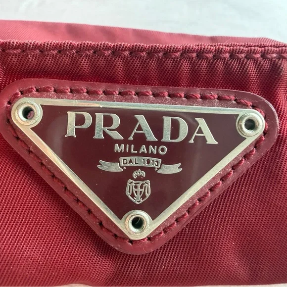 Prada Red Mini Nylon Pouch - Picture 8 of 10